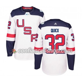 Adidas Maillot de Hockey États-Unis Jonathan Quick 32 Coupe du monde de hockey sur glace 2016 Blanc Premier - Homme